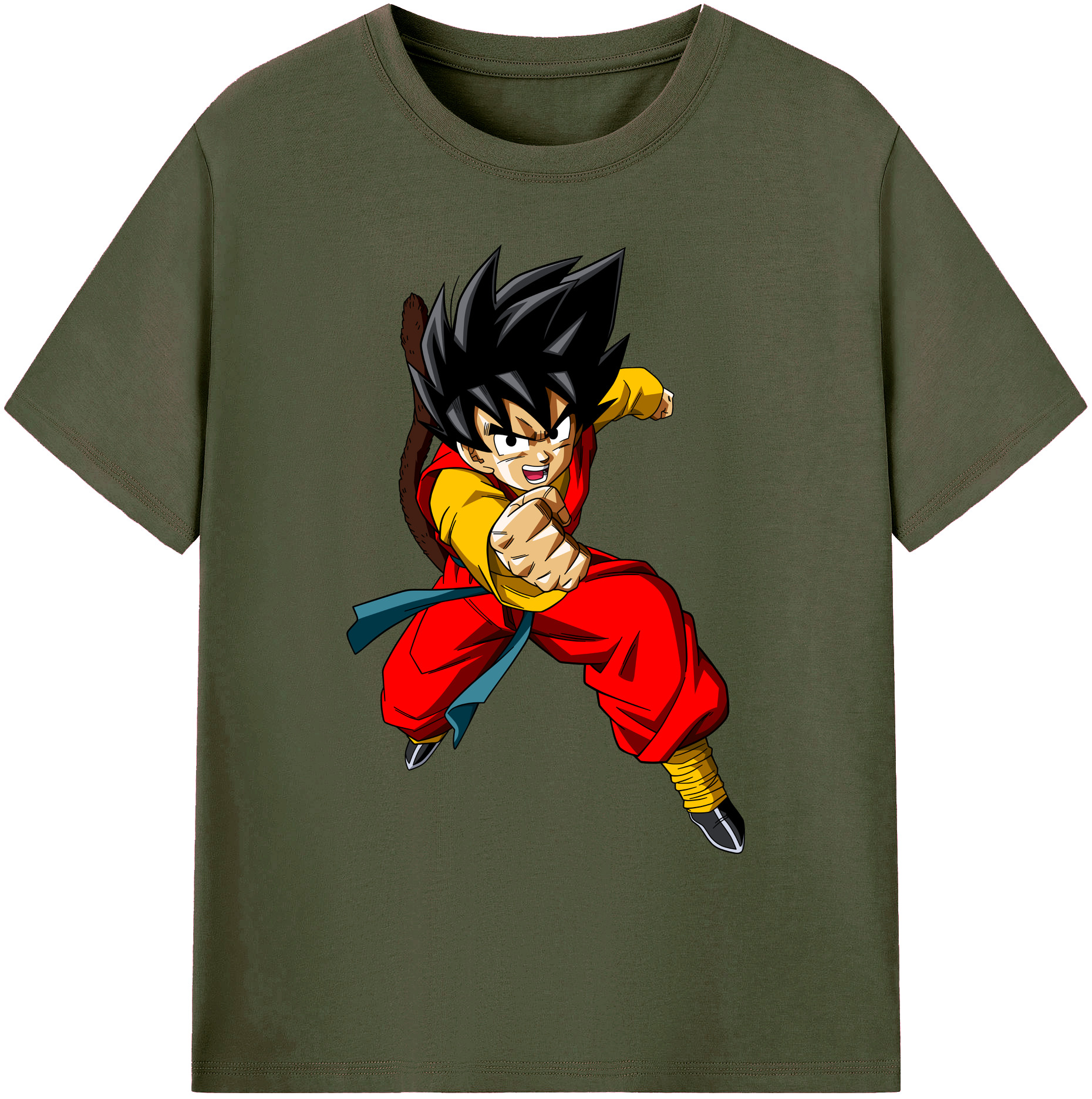 （画像用） ドラゴンボール 孫悟空（そん ごくう）Son Goku カカロット DRAGON BALL Kakarotto 綿100％ メンズ半袖Tシャツ｜肌触りやわらか＆通気性
